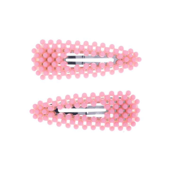 Colored Pearl Clik Clak Hair Clip 2pcs