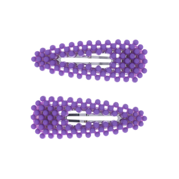 Colored Pearl Clik Clak Hair Clip 2pcs