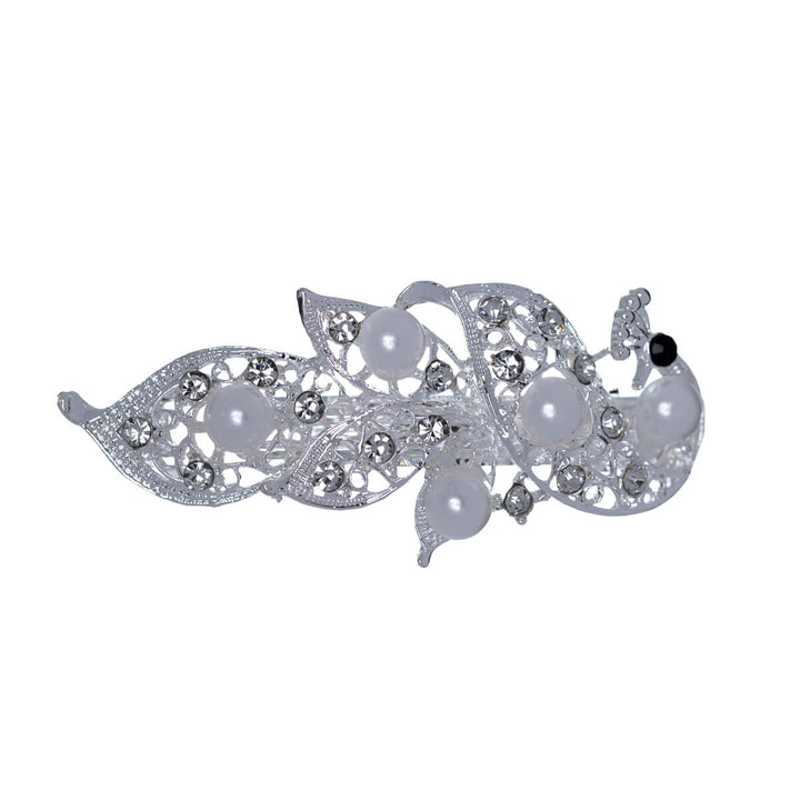 Rhinestone hair clip with beads 1pc