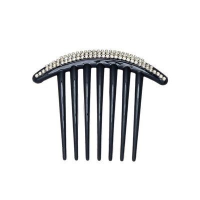 Plastic rhinestone side comb hairband (10,3cm x 8,5cm)