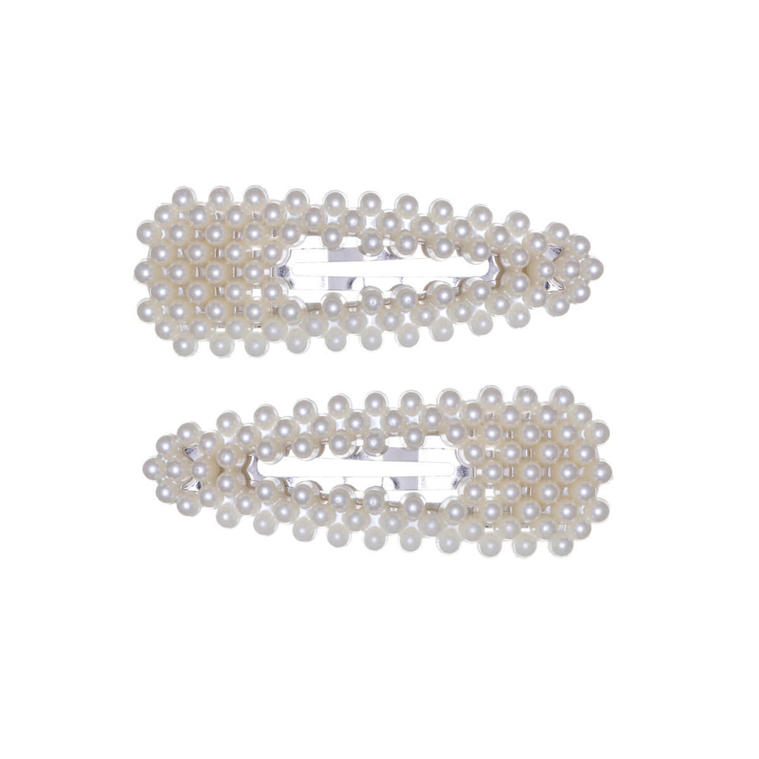 Pearl hair clip clik clak 2pcs