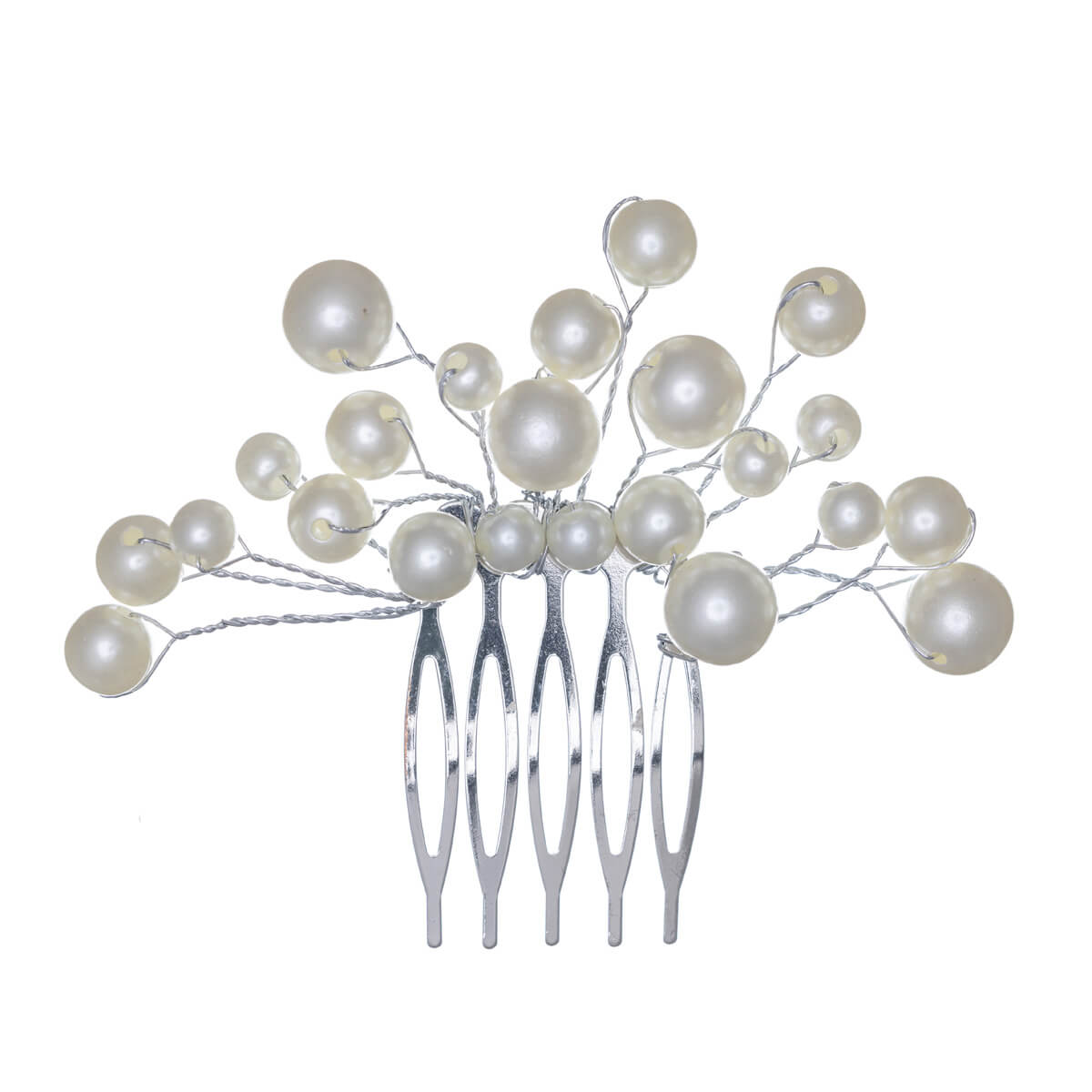 Shapeable pearl hairband with side comb