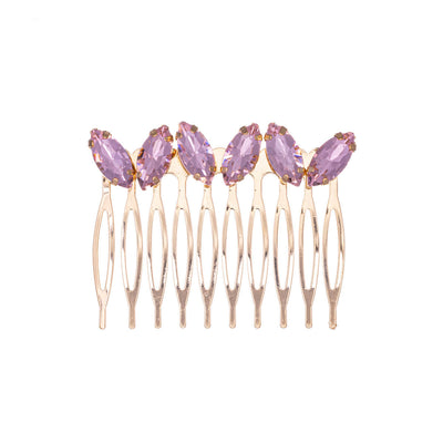 Decorative side comb hairband gold coloured (5,7cm x 4,4cm)