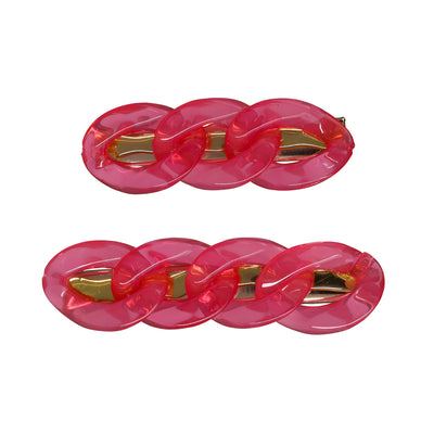 Colored armor chain hair clip 2pcs