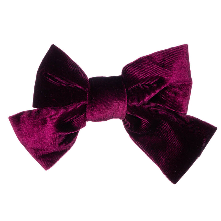 Big velvety hair bow hair clip 16cm