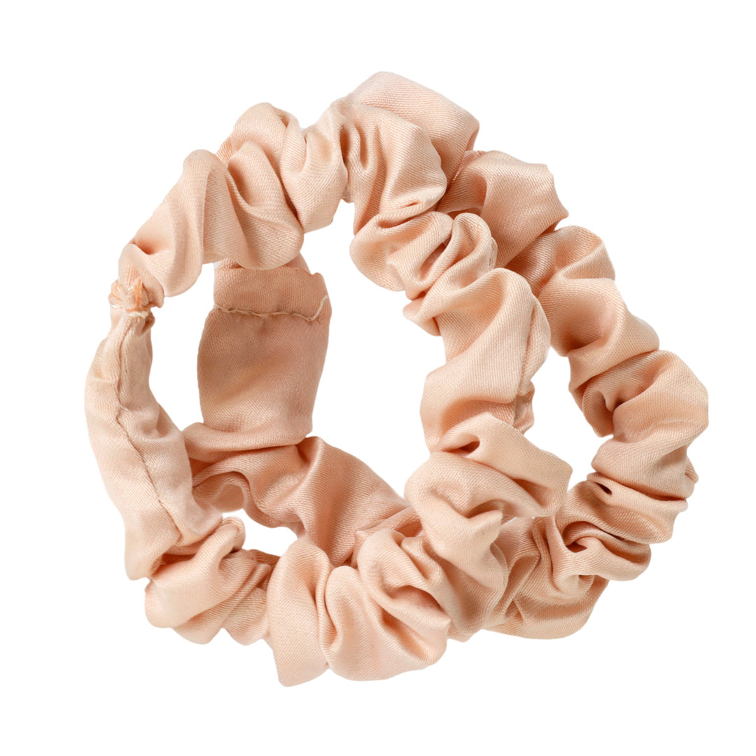 A thin satin hair loop scrunchie Ø6cm 2pcs