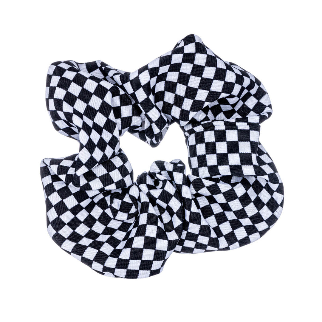 Plaid scrunchie hairpin ø 10cm