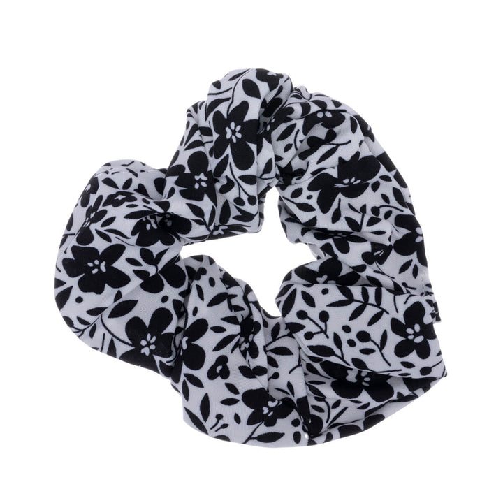 Kukkakuviollinen scrunchie hiusdonitsi ø 10cm