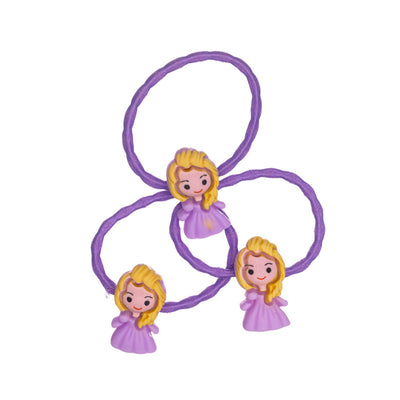 Children's hair clip girl figures ø2,7cm 3pcs