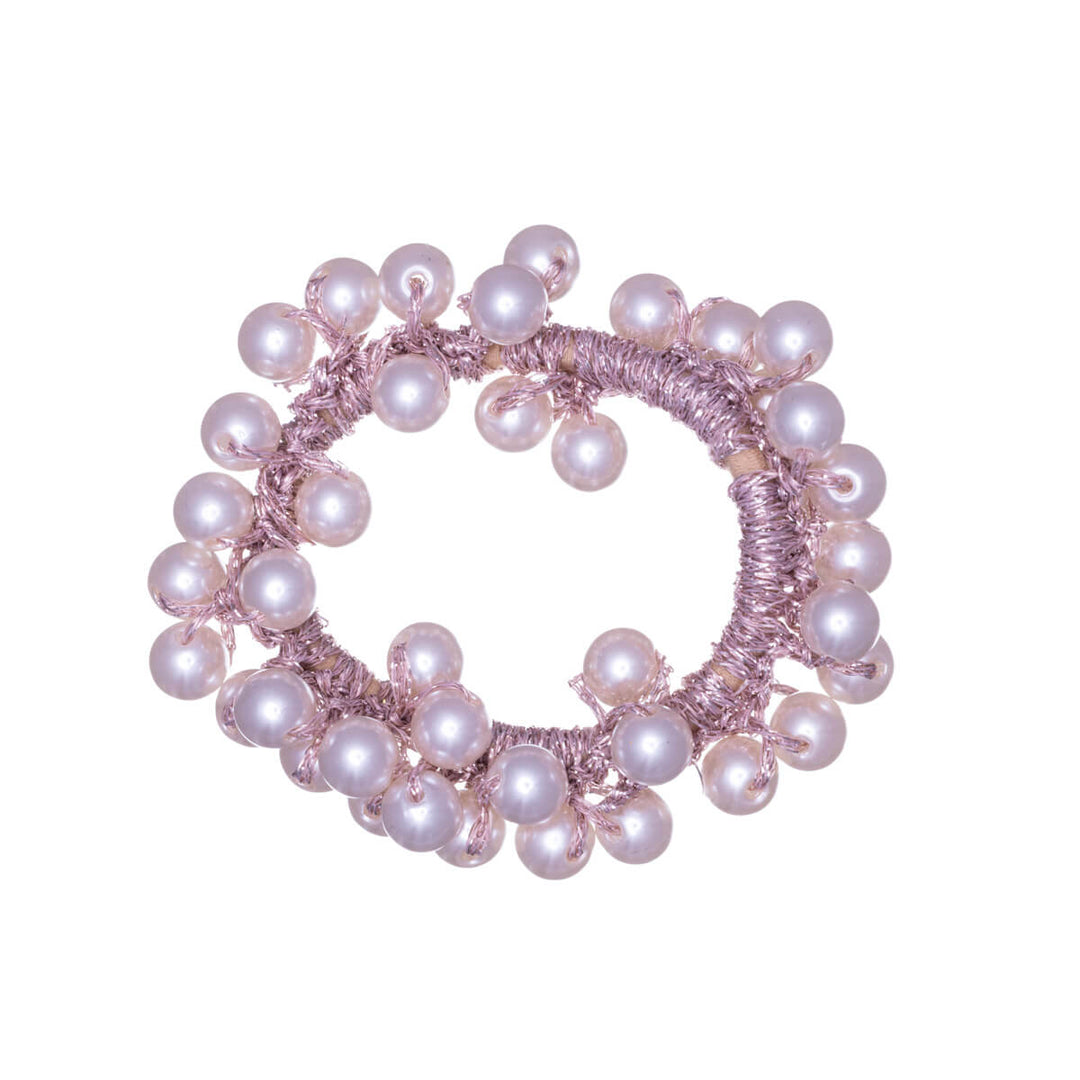 Pearl hair loop scrunchie ø 7cm