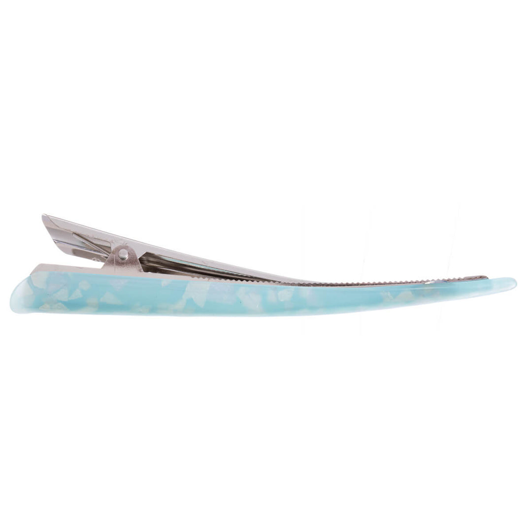 Metallic bird beak coloured hair clip 13,5cm