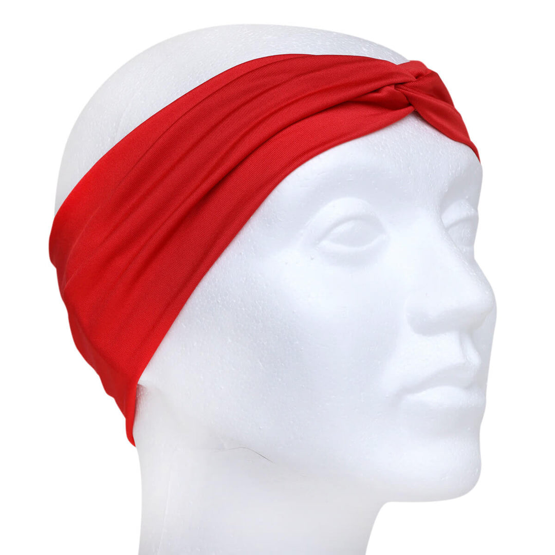 Elastic wide hair collar with a knot