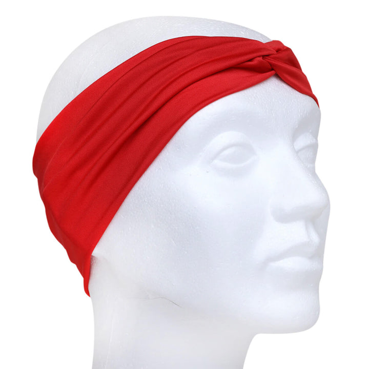 Elastic wide hair collar with a knot