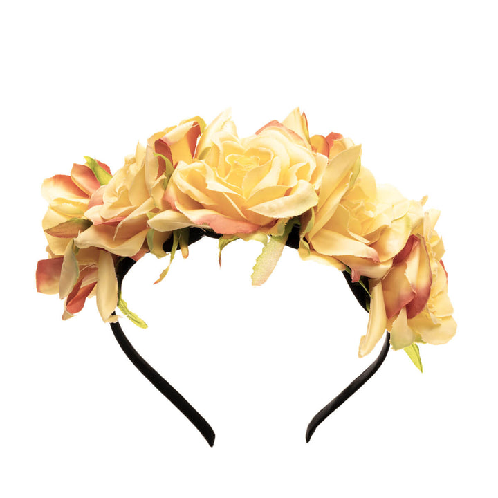 Rose flower hairband flower collar