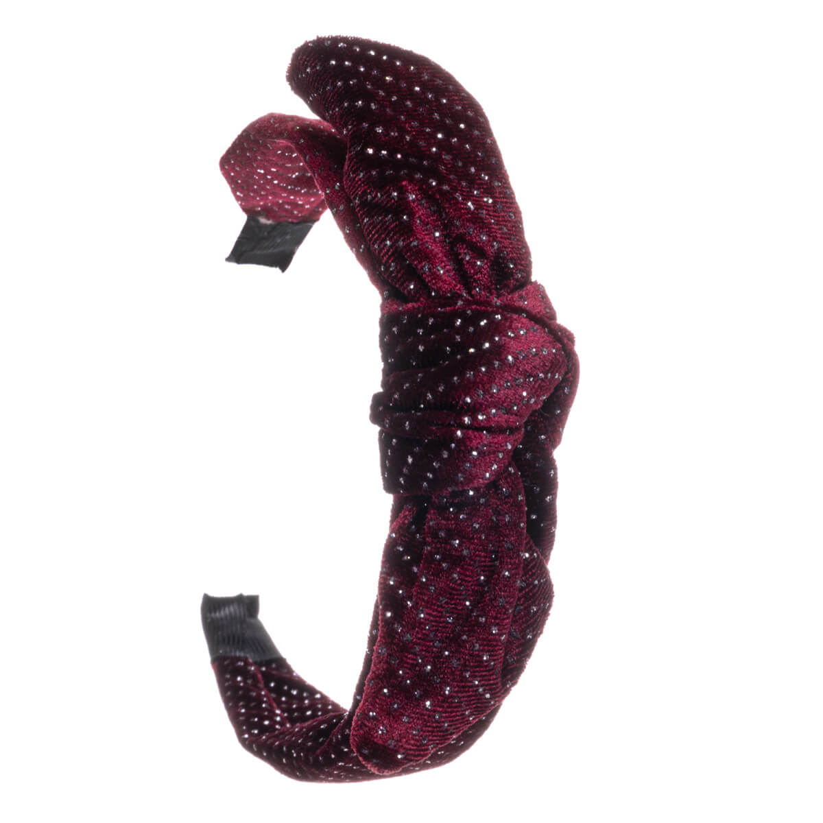 Velvety glittery bow hairband 3,5cm