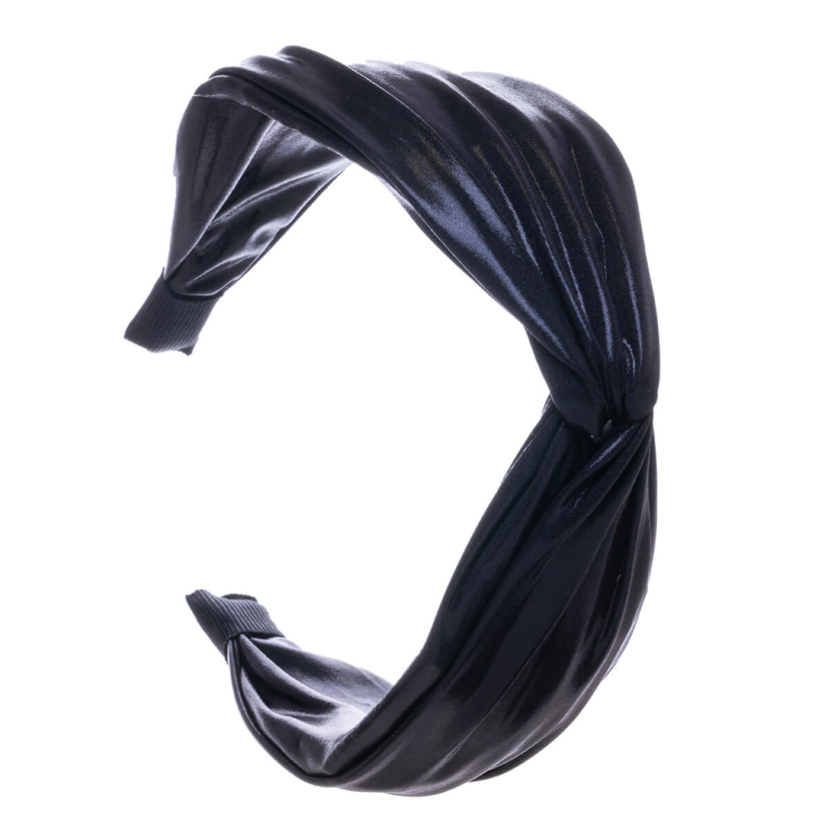 Glittery wide monochrome hairband with knot 6cm