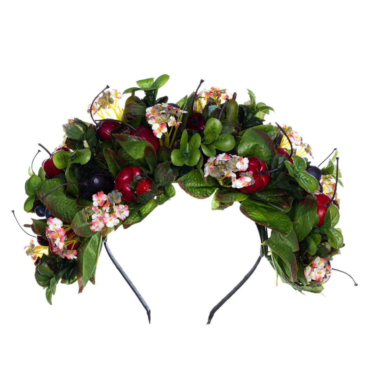 Lush flower/berry hairband flower collar