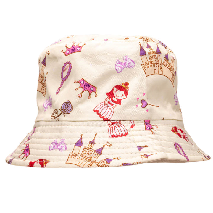 Patterned children's fishing hat reversible