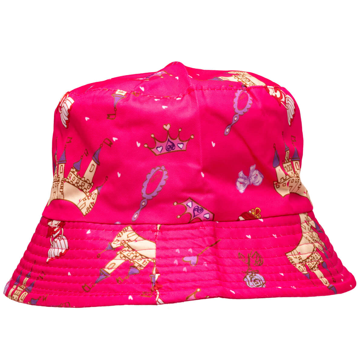 Patterned children's fishing hat reversible