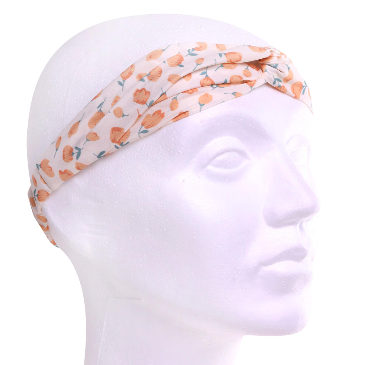 Floral patterned fabric elastic hairband