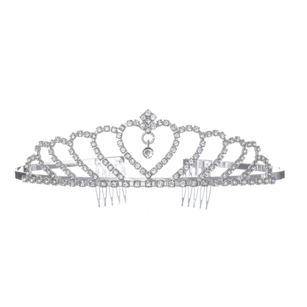 Crown tiara hairpiece with comb