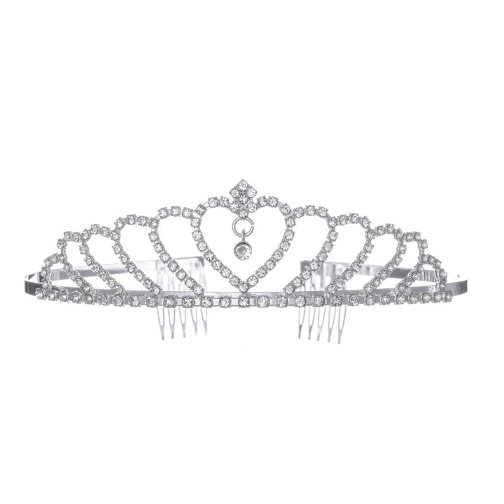 Crown tiara hairpiece with comb