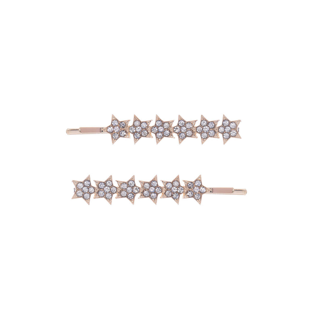 Star hairpin glass stone rhinestone surface 2pcs