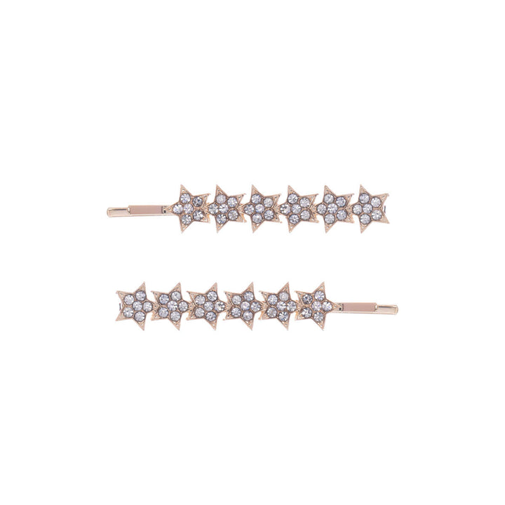 Star hairpin glass stone rhinestone surface 2pcs