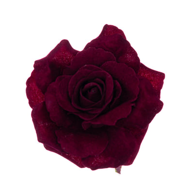 Velvety rose hairband and accessory flower