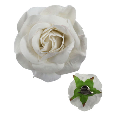Valkoinen ruusu hiuksiin kampaukseen 105020029701 | Ninja.fi