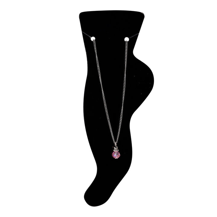 Ankle chain with glass bead (steel 316L)