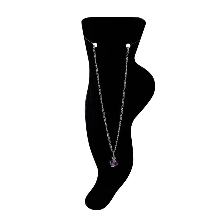 Ankle chain with glass bead (steel 316L)