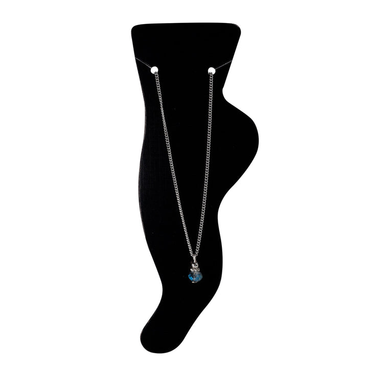 Ankle chain with glass bead (steel 316L)