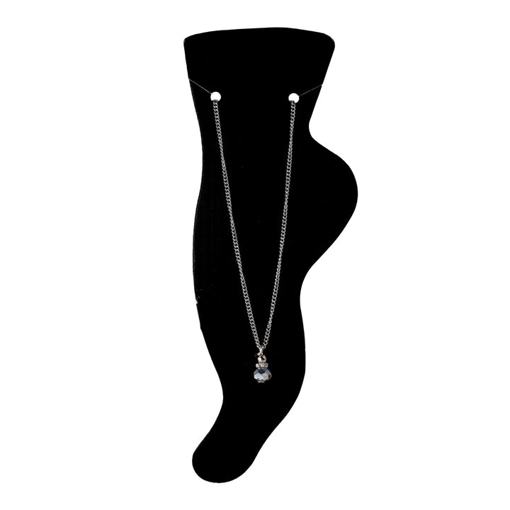 Ankle chain with glass bead (steel 316L)