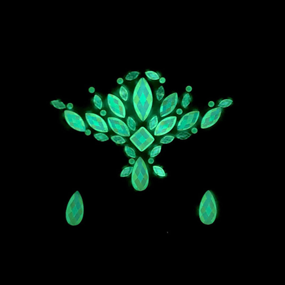 Glow-in-the-dark skin diamonds