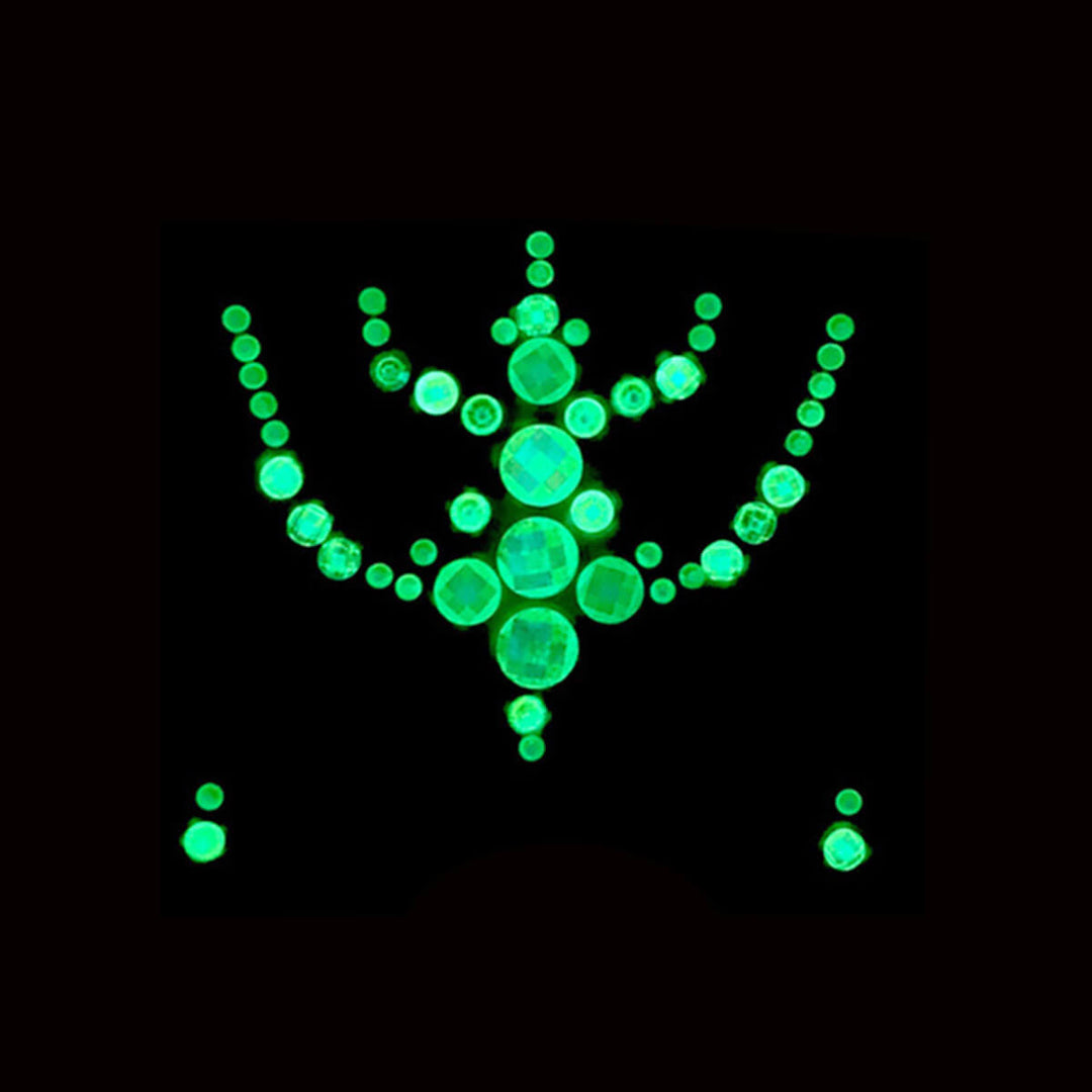 Glow-in-the-dark skin diamonds