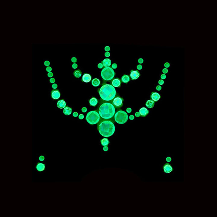 Glow-in-the-dark skin diamonds