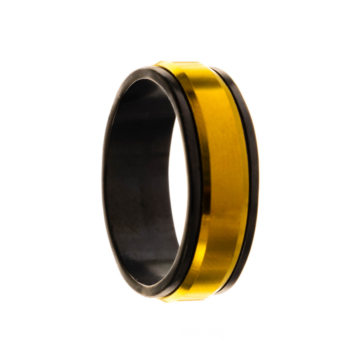 Black gold rotating spinner ring (Steel 316L)