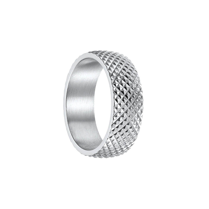 Rough lattice ring 8mm (steel 316L)