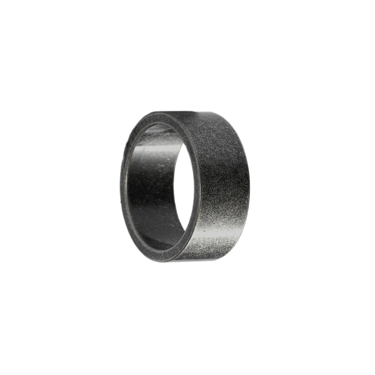 Antique coloured wide steel ring 10mm (steel 316L)