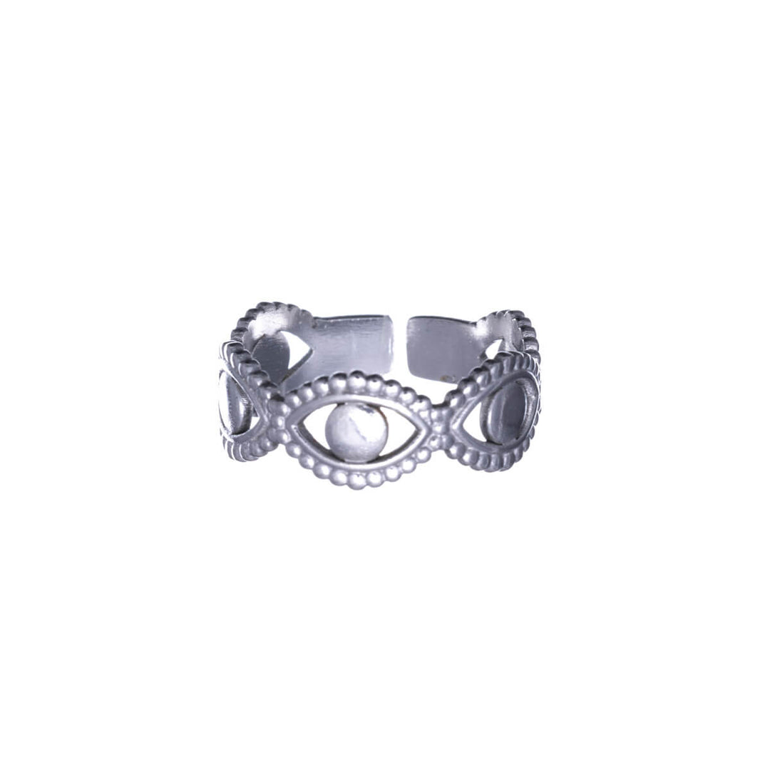 Evil eye ring single size ring (Steel 316L)