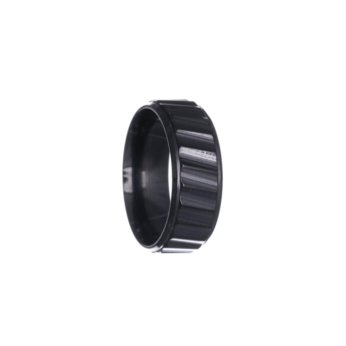Black flat wheel ring 8mm (Steel 316L)