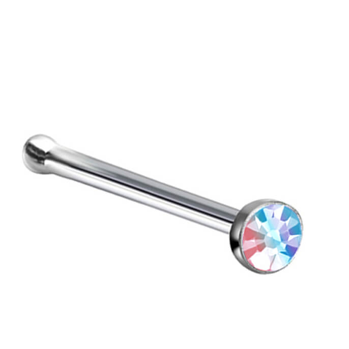 Nostril with stone spherical pin (Steel 316L)