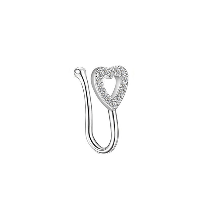 Feikki nose ring with zirconia heart