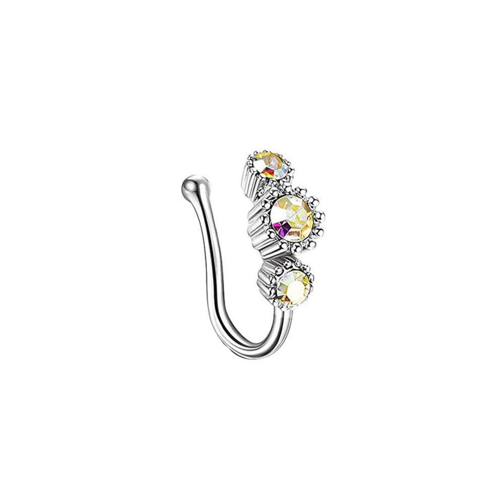 Feikki nose ring with three stones