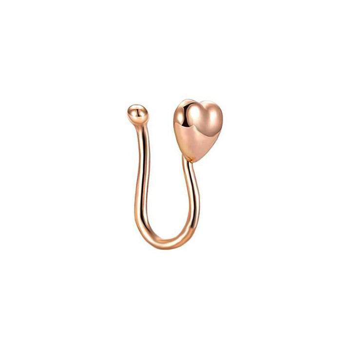 Heart fake nose ring