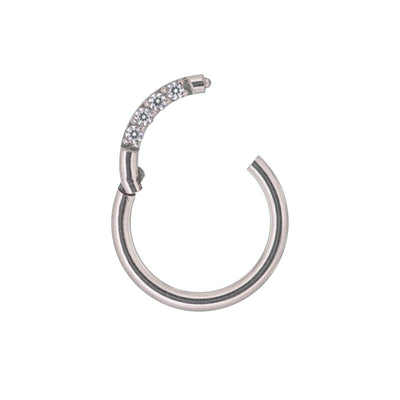 Hinged segment ring clicker pebbled 1.2mm (steel 316L)