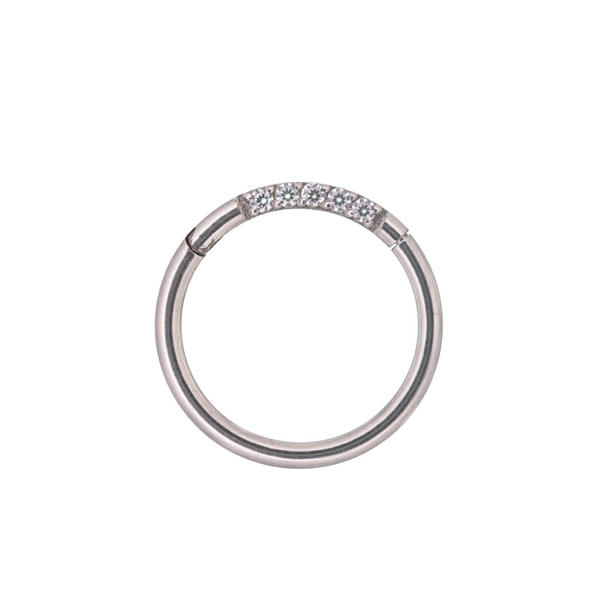 Hinged segment ring clicker pebbled 1.2mm (steel 316L)