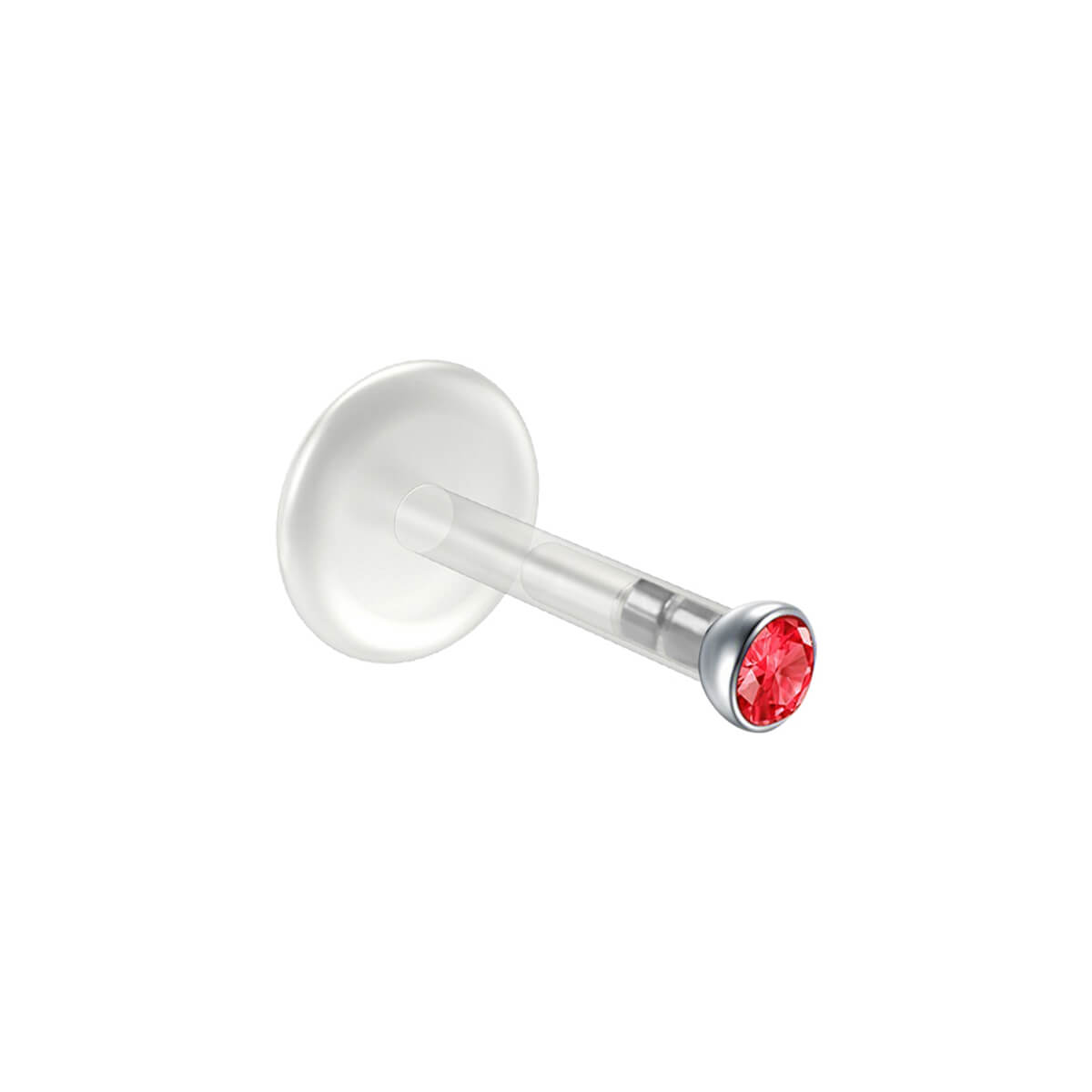 Muovinen labret kivellinen huulikoru 1.2mm 8mm (bioplastic)