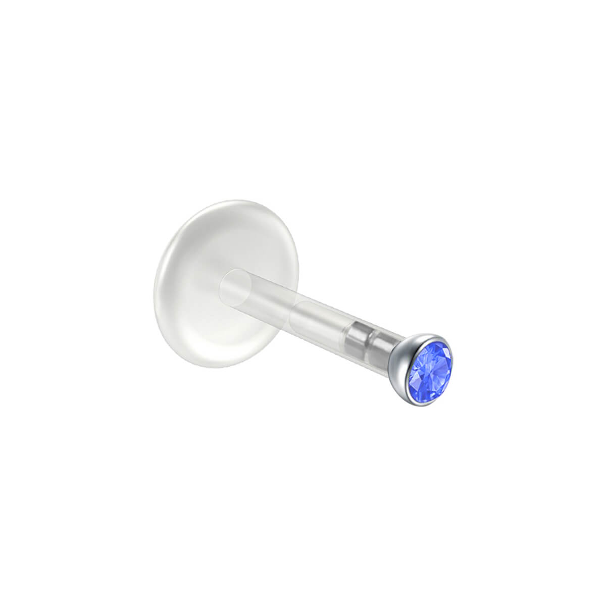 Plastic labret stony lip tube 1.2mm 8mm (bioplastic)